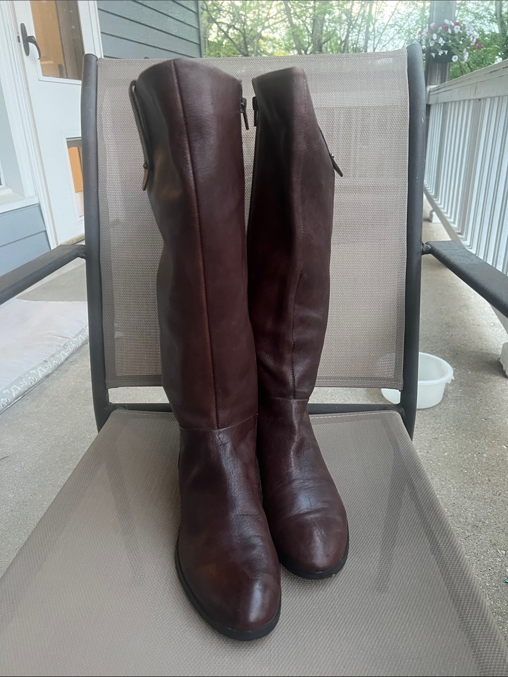Crown Vintage Tall soft brown  Leather Riding Boots in Brown size 8